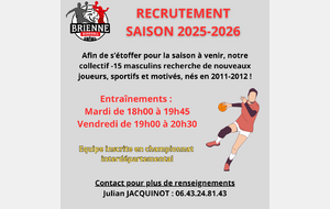 URGENT : RECRUTEMENT -15M 2025-2026 !