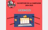 CAMPAGNE DE LICENCES 2024-2025 OUVERTE !