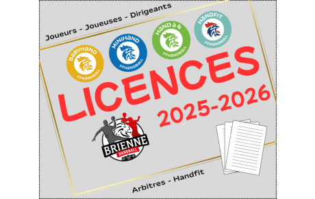 LA CAMPAGNE DE LICENCES 2025-2026 EST OUVERTE !