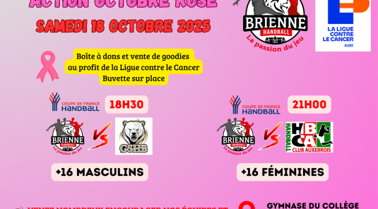 ACTION OCTOBRE ROSE À L'OCCASION DU 1ER TOUR DE COUPE DE FRANCE DÉPARTEMENTALE !