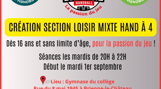 NOUVEAUTÉ : CRÉATION SECTION HAND LOISIR !